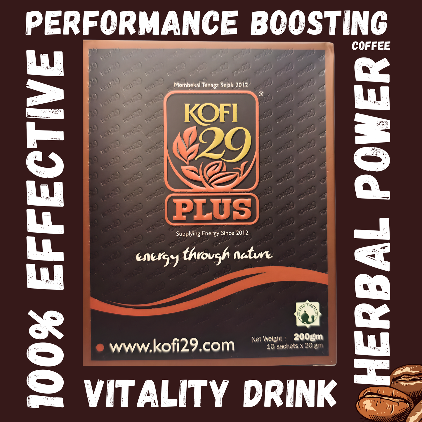 Kofi 29 Plus Coffee (1 Box = 10 Sachets)