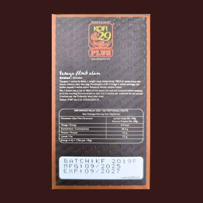 Kofi 29 Plus Coffee (1 Box = 10 Sachets)