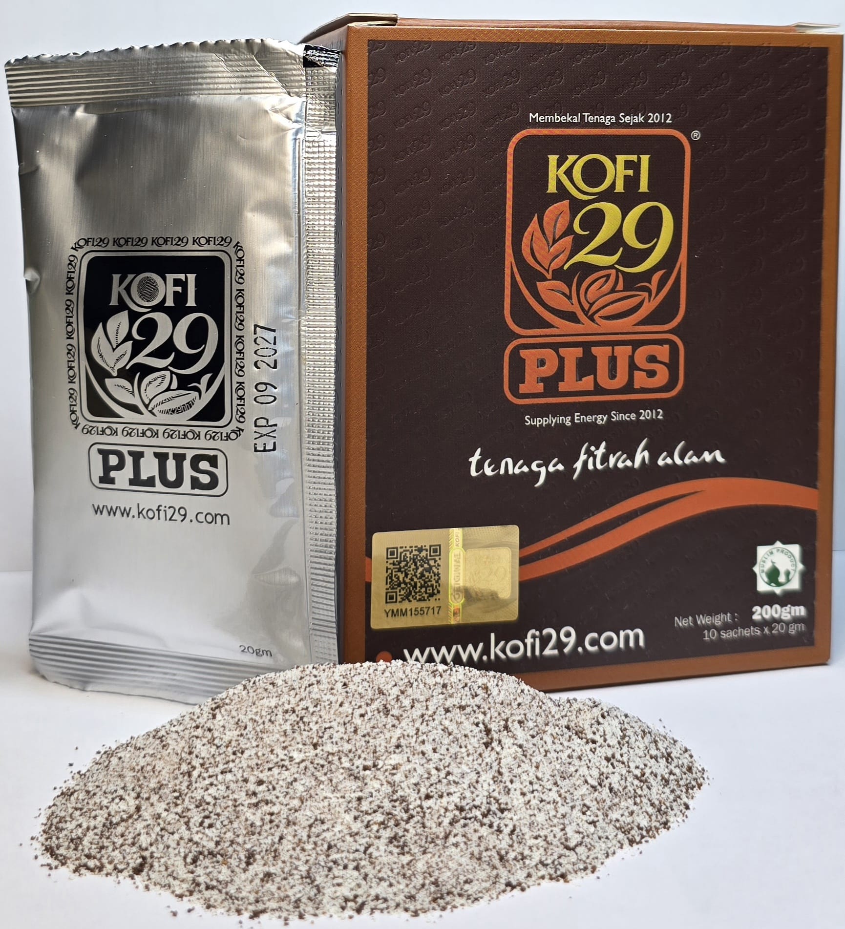 Kofi 29 Plus Coffee Box, Sachet and Contents — Natural Performance Coffee UK